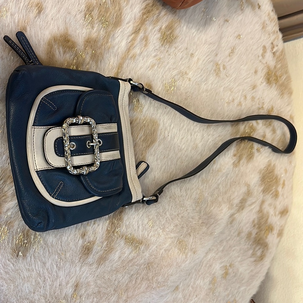 B. Makowsky Two Tone Leather Crossbody